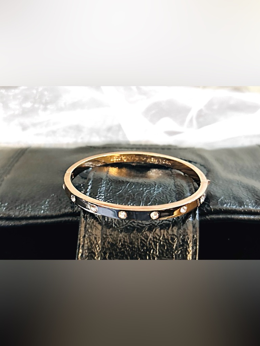 *NWOT (bag included) kate spade Rose Gold Crystal-Studded Bangle
